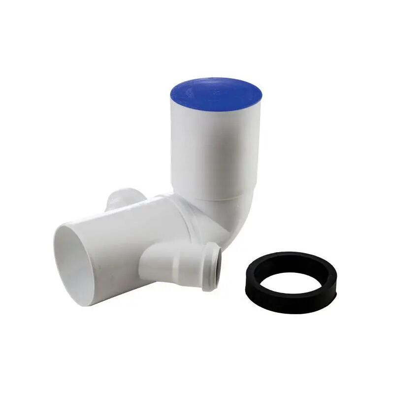foto del prodotto curva wc prolungata ad innesto in pp con 2 attacchi orientabili serie ed tech 110 40 40 wavin