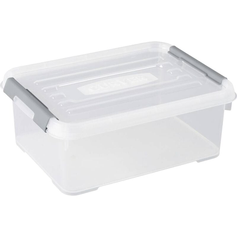foto del prodotto curver 243946 scatola di immagazzinaggio handy impilabile (l x l x a) 400 x 290 x 150 mm trasparente, argento 1 pz.