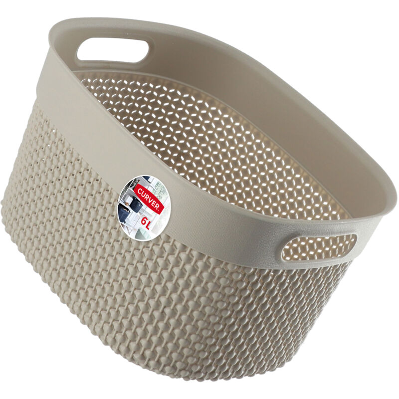 foto del prodotto curver cestino contenitore 6l organizer beige eco