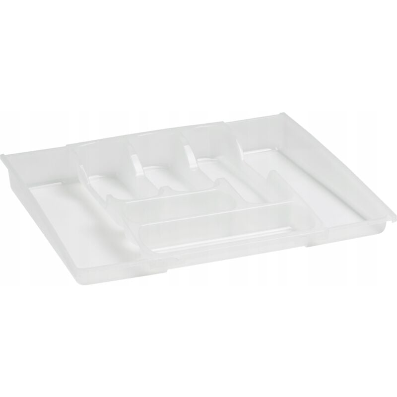 foto del prodotto curver curva raccogliposate scorrevole da 6 a 8 scomparti, trasparente, piano lavello, 30x42x6,4 cm