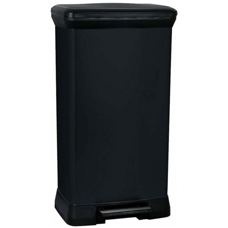 foto del prodotto curver deco bin 50l cestino per pedali, 39 x 29 x 73 cm, nero 187178 
