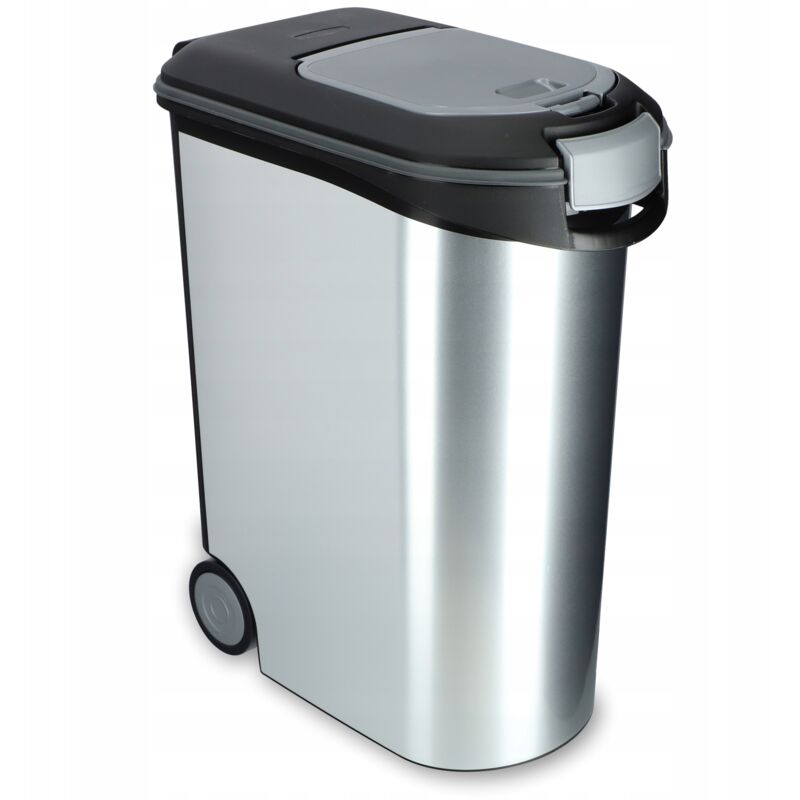 foto del prodotto curver feeder 20kg i 54l metallo, nero argento, 49,3 x 27,8 x 60,5 cm, 1 pezzo confezione da 1 