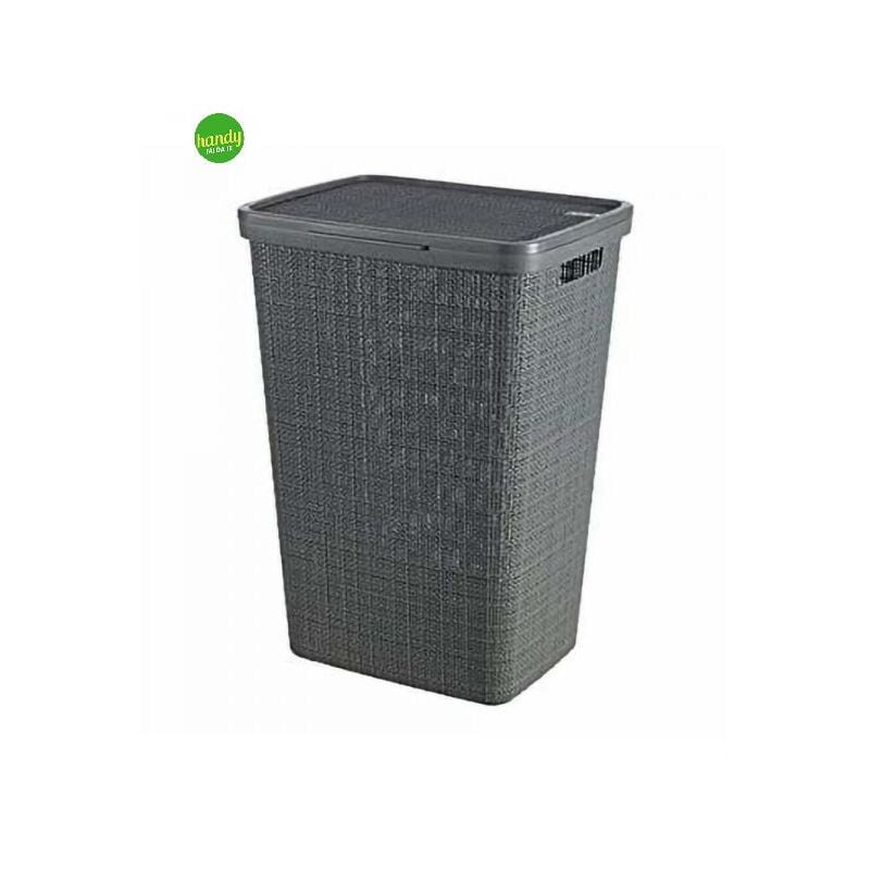 foto del prodotto curver portabiancheria jute antracite lt.58