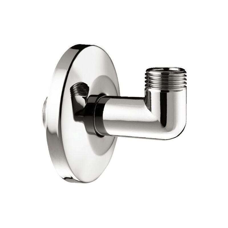 foto del prodotto curvetta di raccordo stampata cromata tipo lusso rosone scorrevole in ottone cromato mm 70 misura m m 1 2 x 1 2 0180l400cr