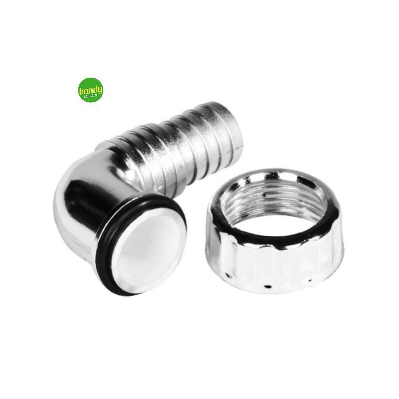 foto del prodotto curvetta per tubo lavatrice ambra 3/4 in plastica cromata