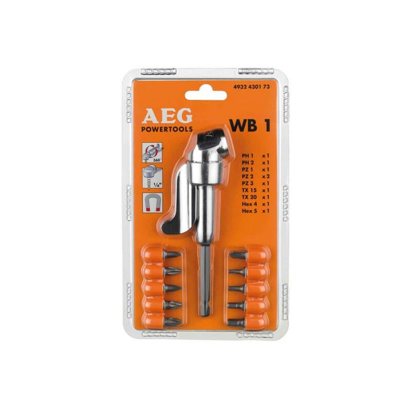 foto del prodotto cuscinetto angolare wb1 e 10 punte per cacciavite aeg 4932430173