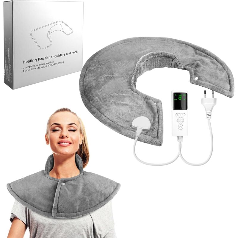 foto del prodotto cuscinetto riscaldante per il collo, cuscinetto riscaldante elettrico, cuscinetto riscaldante per le spalle, cuscinetto riscaldante con 9 livelli di
