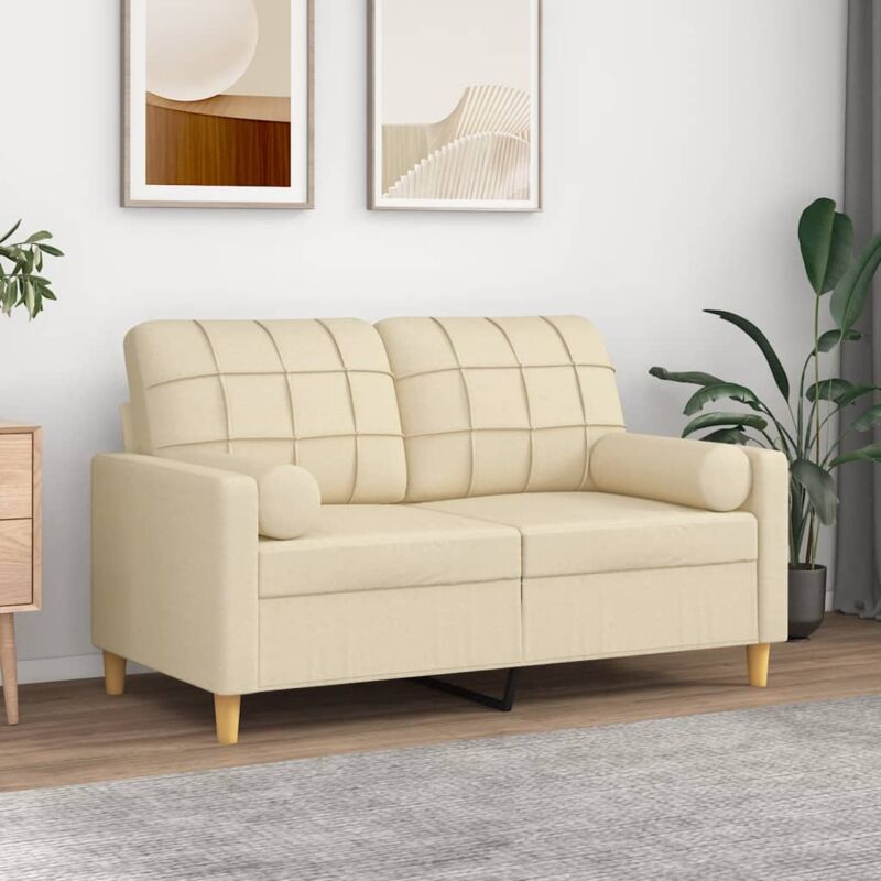 foto del prodotto cuscini decorativi 2 pz crema 15x50 cm in tessuto