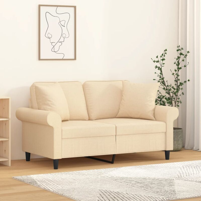foto del prodotto cuscini decorativi 2 pz crema 40x40 cm in tessuto vidaxl