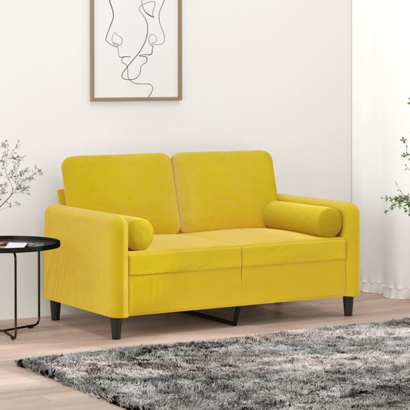 foto del prodotto cuscini decorativi 2 pz giallo 15x50 cm in velluto vidaxl