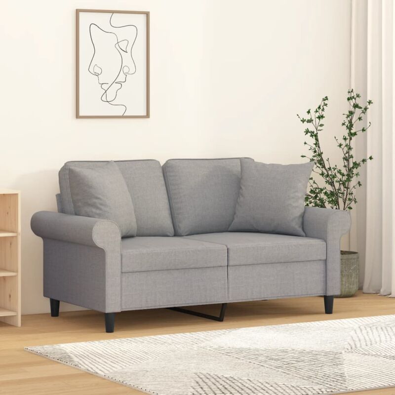 foto del prodotto cuscini decorativi 2 pz grigio chiaro 40x40 cm in tessuto vidaxl