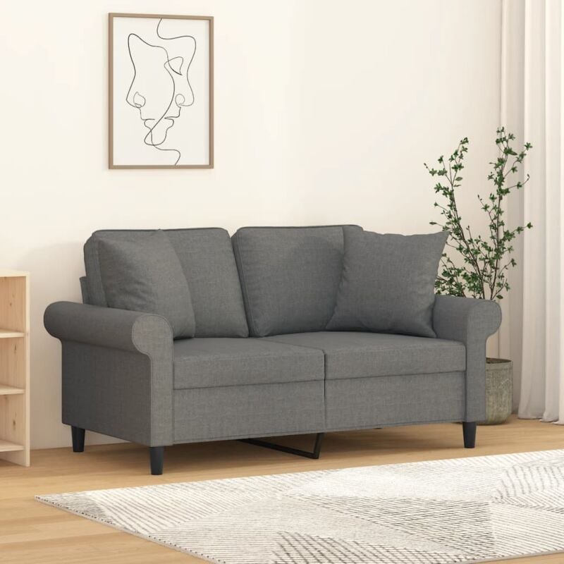 foto del prodotto cuscini decorativi 2 pz grigio scuro 40x40 cm in tessuto vidaxl