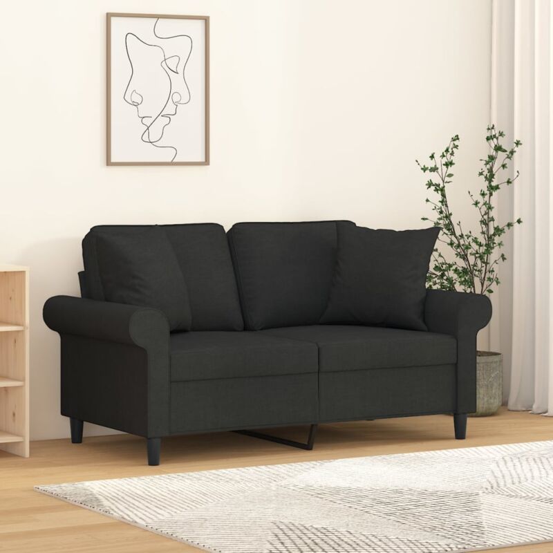 foto del prodotto cuscini decorativi 2 pz nero 40x40 cm in tessuto vidaxl