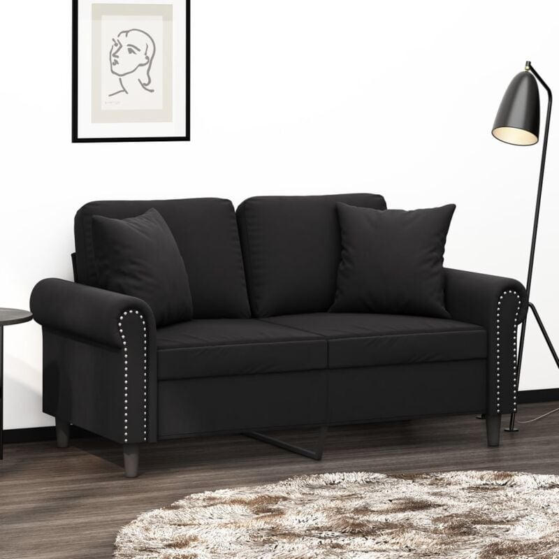 foto del prodotto cuscini decorativi 2 pz nero 40x40 cm in velluto vidaxl