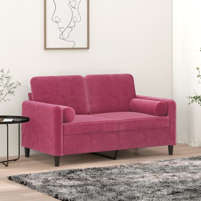 foto del prodotto cuscini decorativi 2 pz rosso vino 15x50 cm in velluto vidaxl