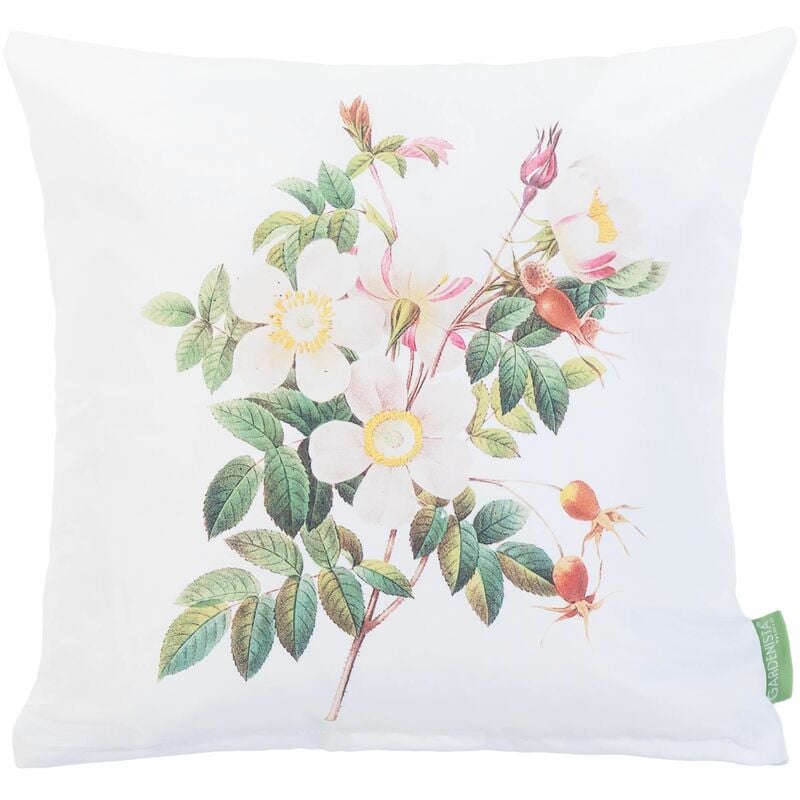 foto del prodotto cuscini decorativi, 45x45 cuscini decorativi impermeabili con rivestimento sfoderabile facile da pulire, botanico bianco gardenista