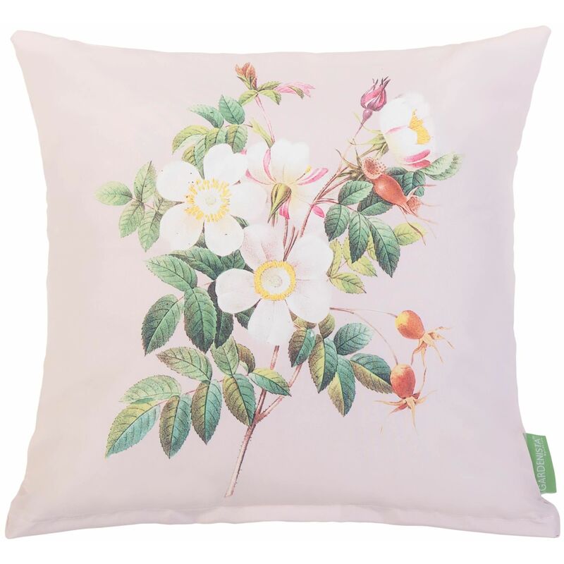 foto del prodotto cuscini decorativi, 45x45 cuscini decorativi impermeabili con rivestimento sfoderabile facile da pulire, botanico rosa gardenista