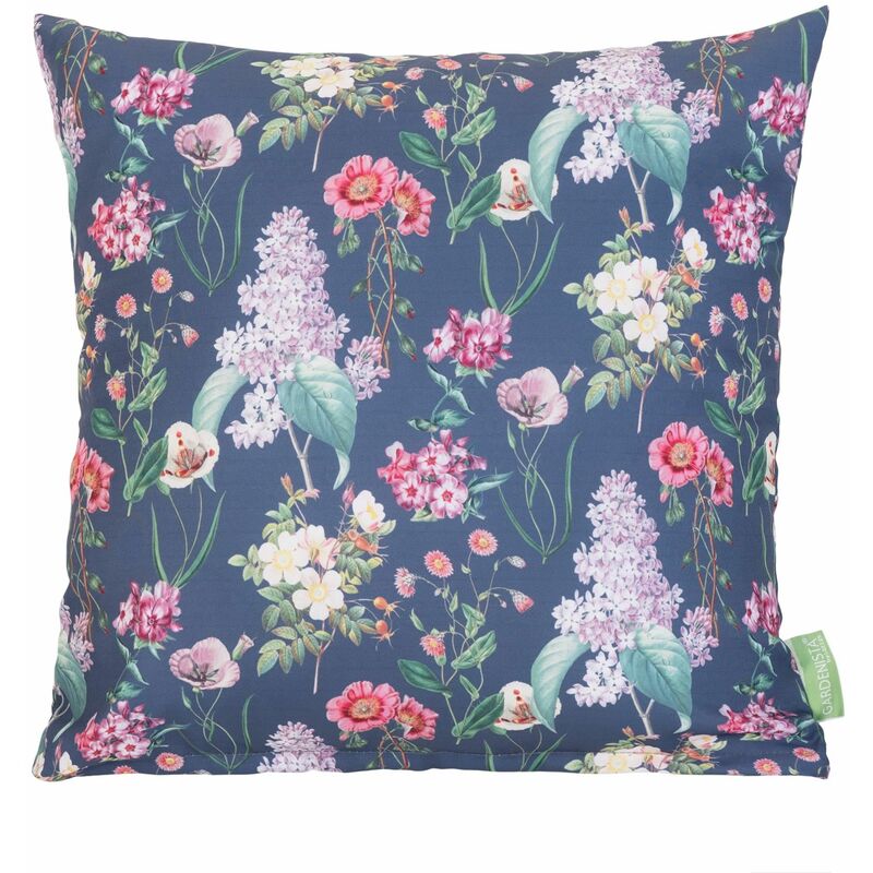 foto del prodotto cuscini decorativi, 45x45 cuscini decorativi impermeabili con rivestimento sfoderabile facile da pulire, prato fiorito blu navy gardenista