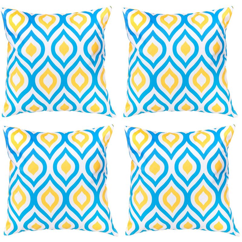 foto del prodotto cuscini decorativi con stampe, 45x45 cuscini decorativi con imbottitura in fibra cava e rivestimento sfoderabile resistente all acqua, 4 pezzi ,