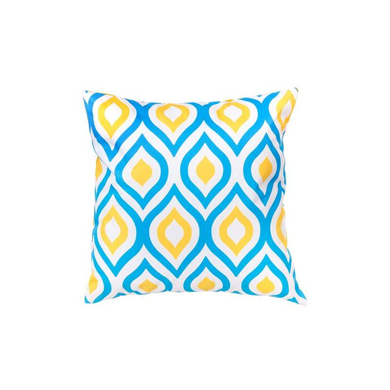 foto del prodotto cuscini decorativi con stampe, 45x45 cuscini decorativi con imbottitura in fibra cava e rivestimento sfoderabile resistente all acqua, blu giallo