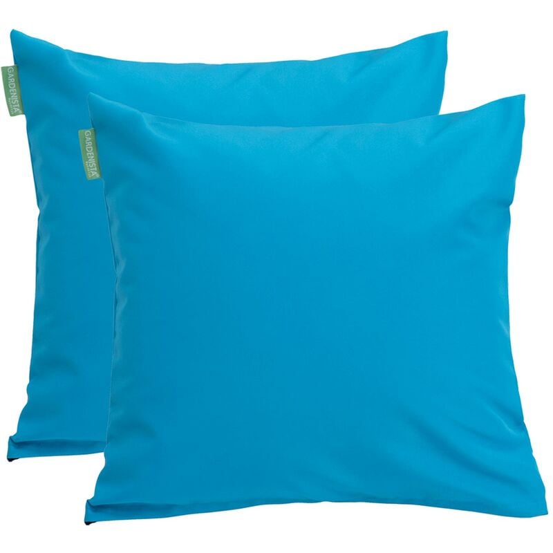 foto del prodotto cuscini decorativi da esterno, cuscini decorativi impermeabili con rivestimento sfoderabile facile da pulire 45x45cm, turchese 2 pezzi gardenista