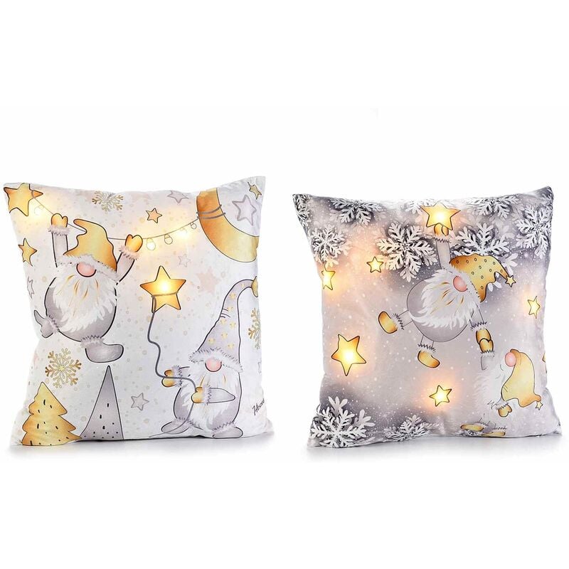 foto del prodotto cuscini natalizi decorativi con luci led decorazione natalizia per casa vetrine negozi idea regalo natale