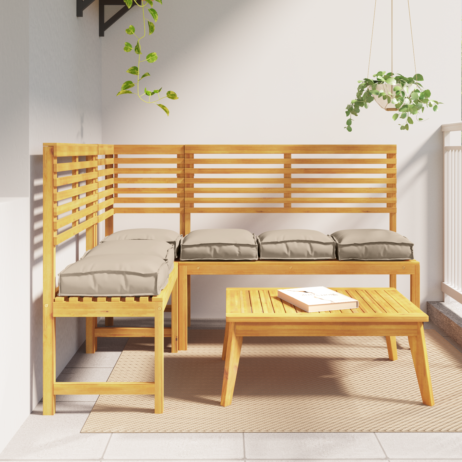 foto del prodotto cuscini pallet 6 pz tortora 40x40x8 cm tessuto oxford