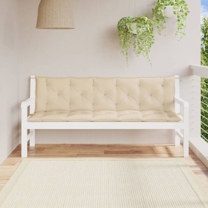 foto del prodotto cuscini panca da giardino 2pz beige 180x50x7 cm tessuto oxford vidaxl