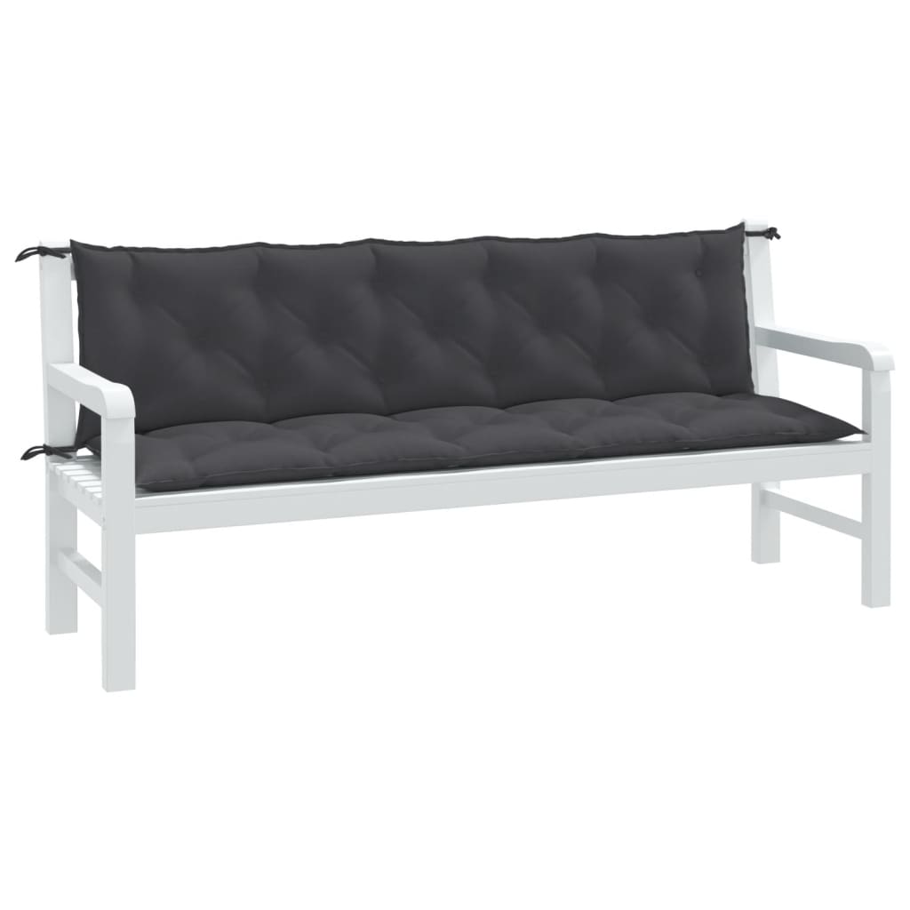 foto del prodotto cuscini panca giardino 2pz antracite m lange 180x50x7cm tessuto