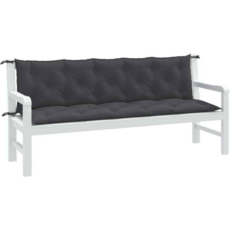 foto del prodotto cuscini panca giardino 2pz antracite m lange 180x50x7cm tessuto vidaxl