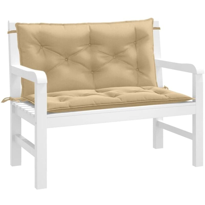 foto del prodotto cuscini panca giardino 2pz beige m lange 100x50x7cm tessuto vidaxl