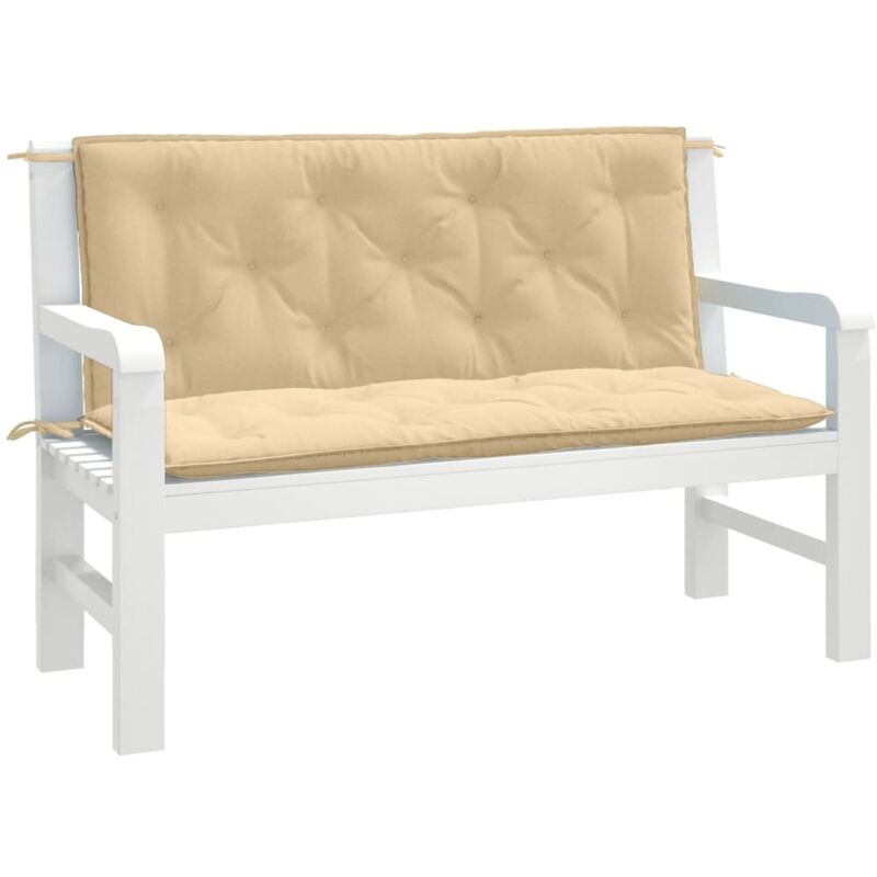 foto del prodotto cuscini panca giardino 2pz beige m lange 120x50x7 cm in tessuto vidaxl