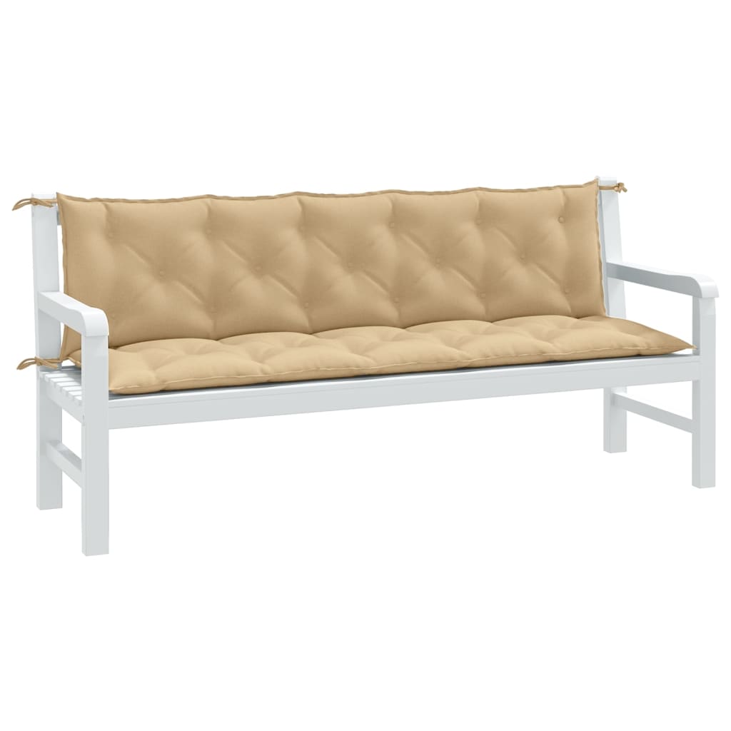 foto del prodotto cuscini panca giardino 2pz beige m lange 180x50x7 cm tessuto