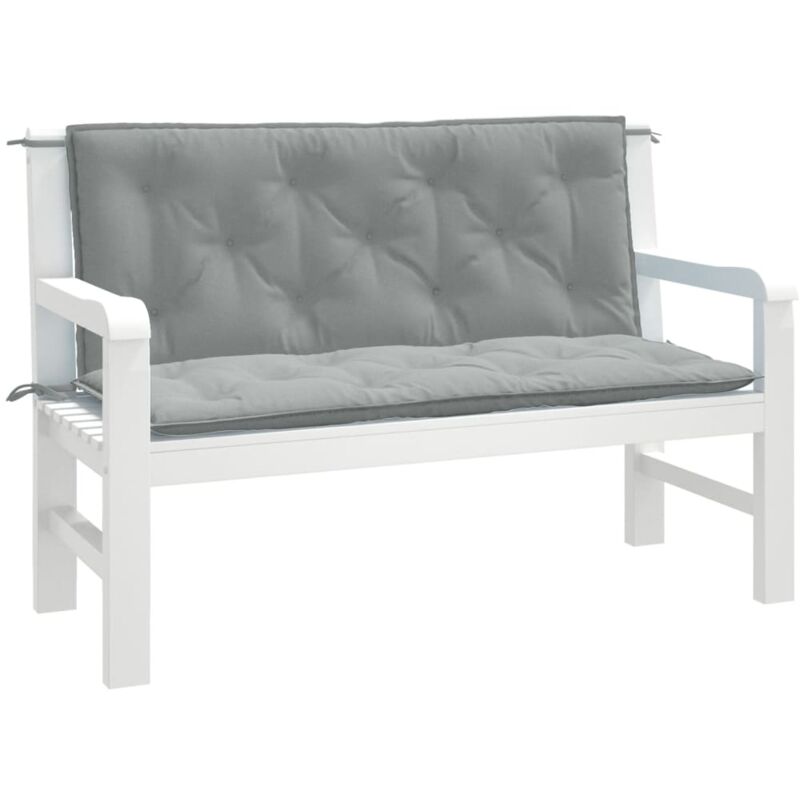 foto del prodotto cuscini panca giardino 2pz grigio chiaro m lange 120x50x7cm vidaxl