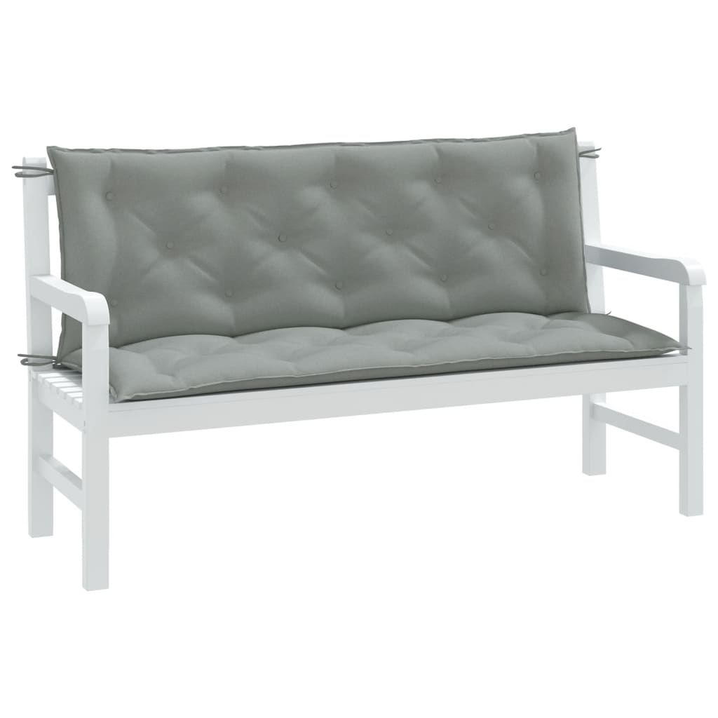foto del prodotto cuscini panca giardino 2pz grigio chiaro m lange 150x50x7 cm