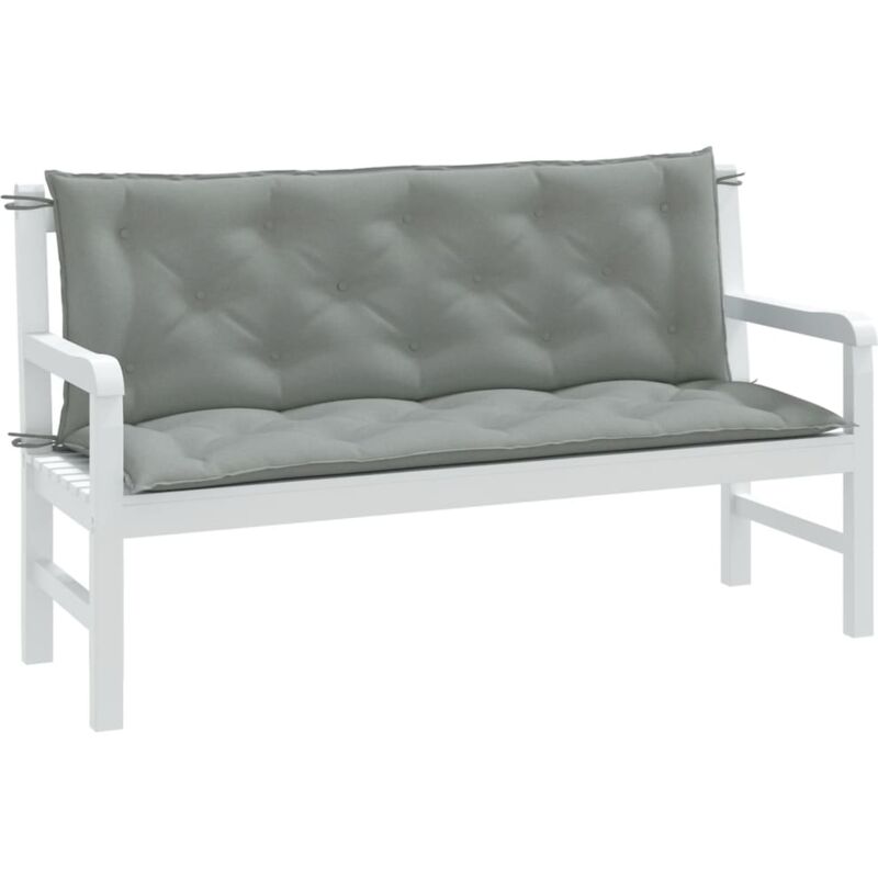 foto del prodotto cuscini panca giardino 2pz grigio chiaro m lange 150x50x7 cm vidaxl