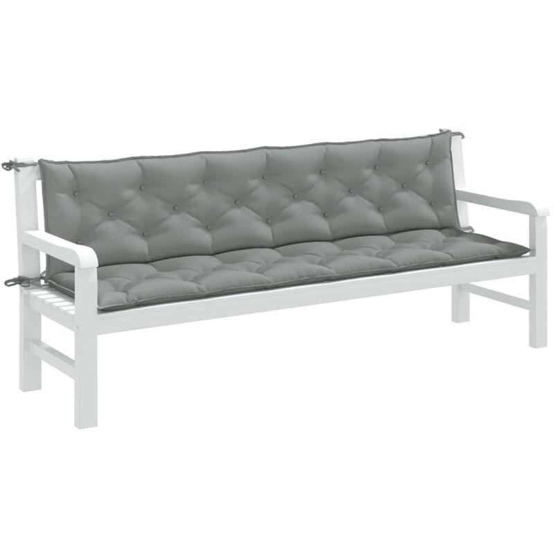 foto del prodotto cuscini panca giardino 2pz grigio chiaro m lange 200x50x7 cm vidaxl