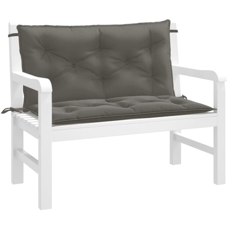 foto del prodotto cuscini panca giardino 2pz grigio scuro m lange 100x50x7 cm vidaxl