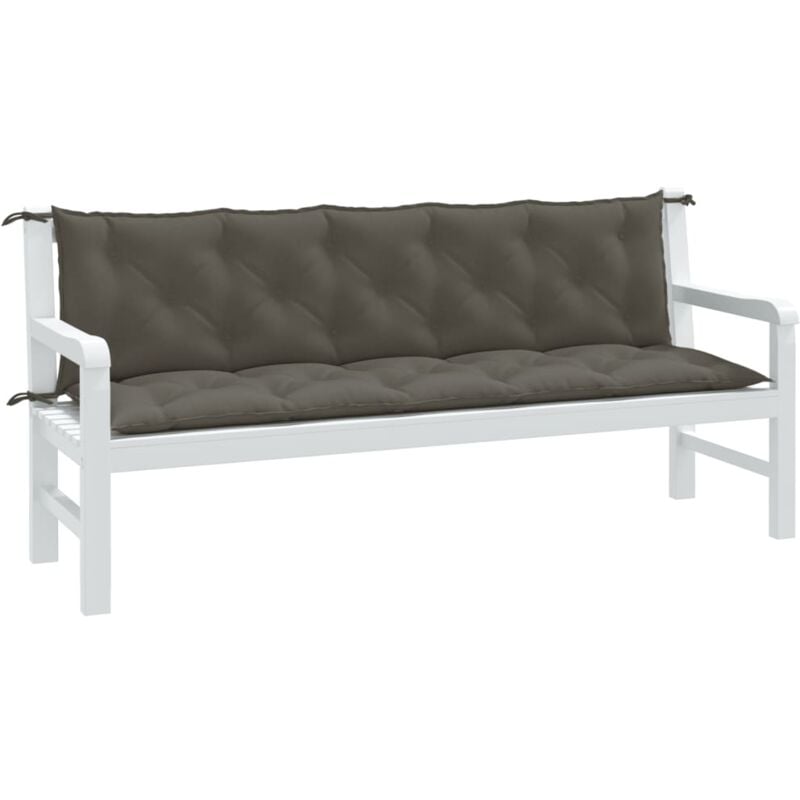foto del prodotto cuscini panca giardino 2pz grigio scuro m lange 180x50x7 cm vidaxl