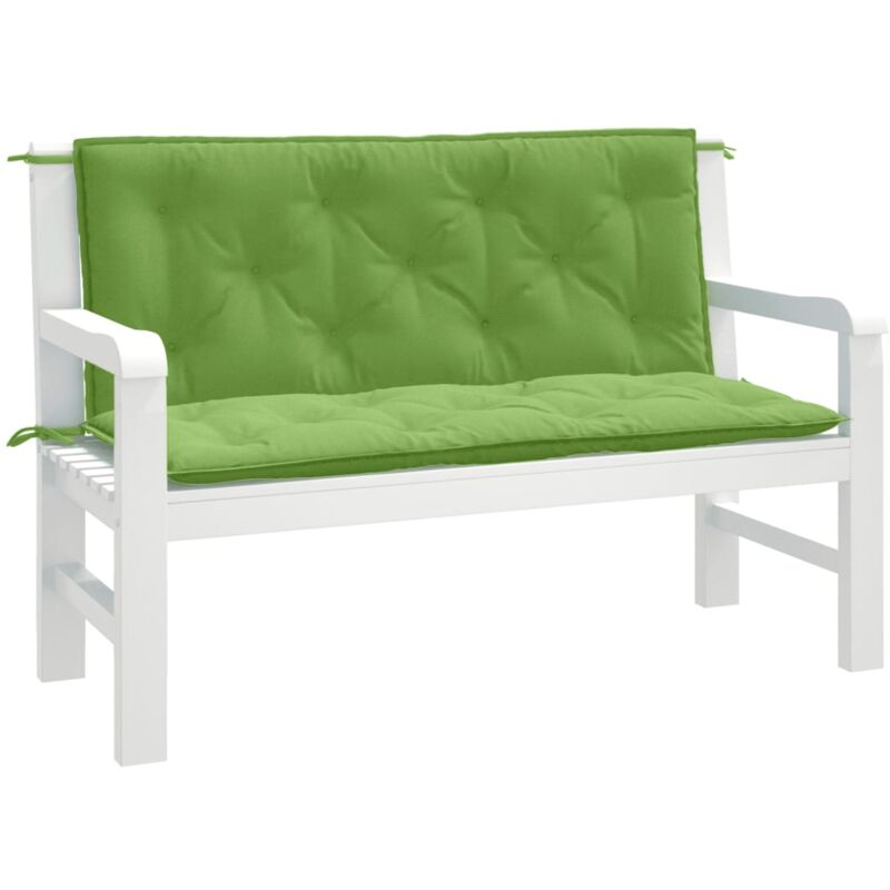 foto del prodotto cuscini panca giardino 2pz verde m lange 120x50x7 cm tessuto vidaxl