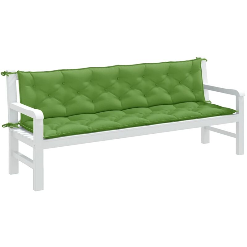 foto del prodotto cuscini panca giardino 2pz verde m lange 200x50x7 cm tessuto vidaxl