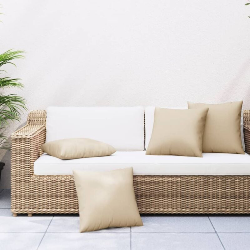 foto del prodotto cuscini per divano 4 pz beige 50x50 cm in tessuto vidaxl