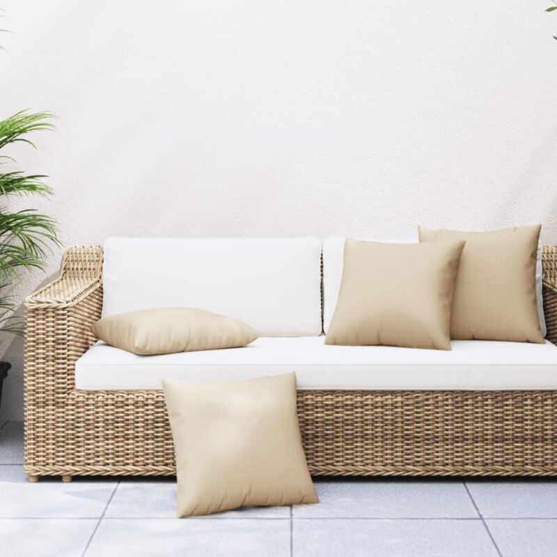 foto del prodotto cuscini per divano 4 pz beige 60x60 cm in tessuto vidaxl