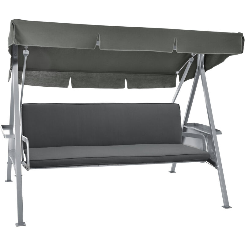 foto del prodotto cuscini per dondoli e altalene da giardino balcone loft hs set da 2 unit 180x100x6 cm grigio grafite beautissu