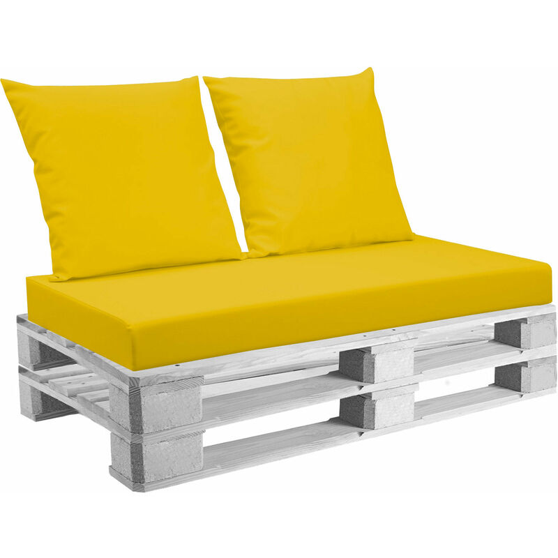 foto del prodotto cuscini per pallet 120x80 cm seduta e schienale in similpelle mariotti belem giallo