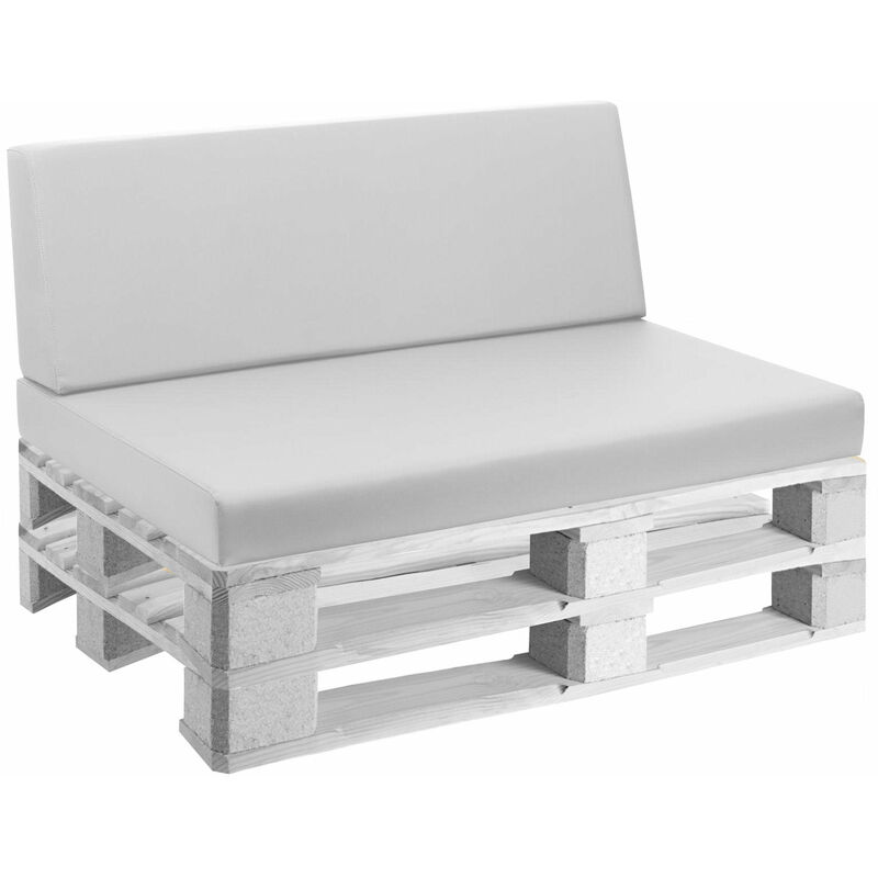 foto del prodotto cuscini per pallet 120x80 cm seduta e schienale in similpelle mariotti reforma bianco
