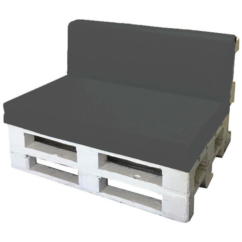 foto del prodotto cuscini per pallet 120x80cm seduta e schienale in poliestere avalli grigio
