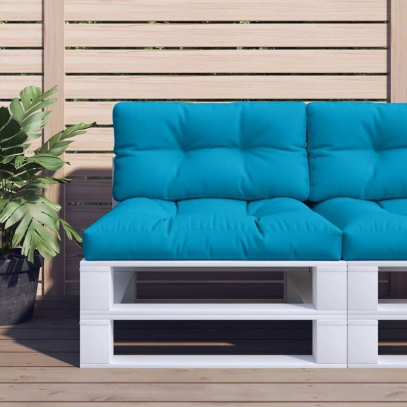 foto del prodotto cuscini per pallet 2 pz blu in tessuto vidaxl