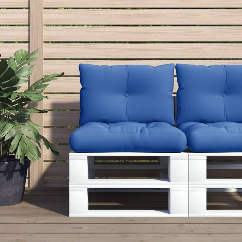 foto del prodotto cuscini per pallet 2 pz blu reale in tessuto vidaxl
