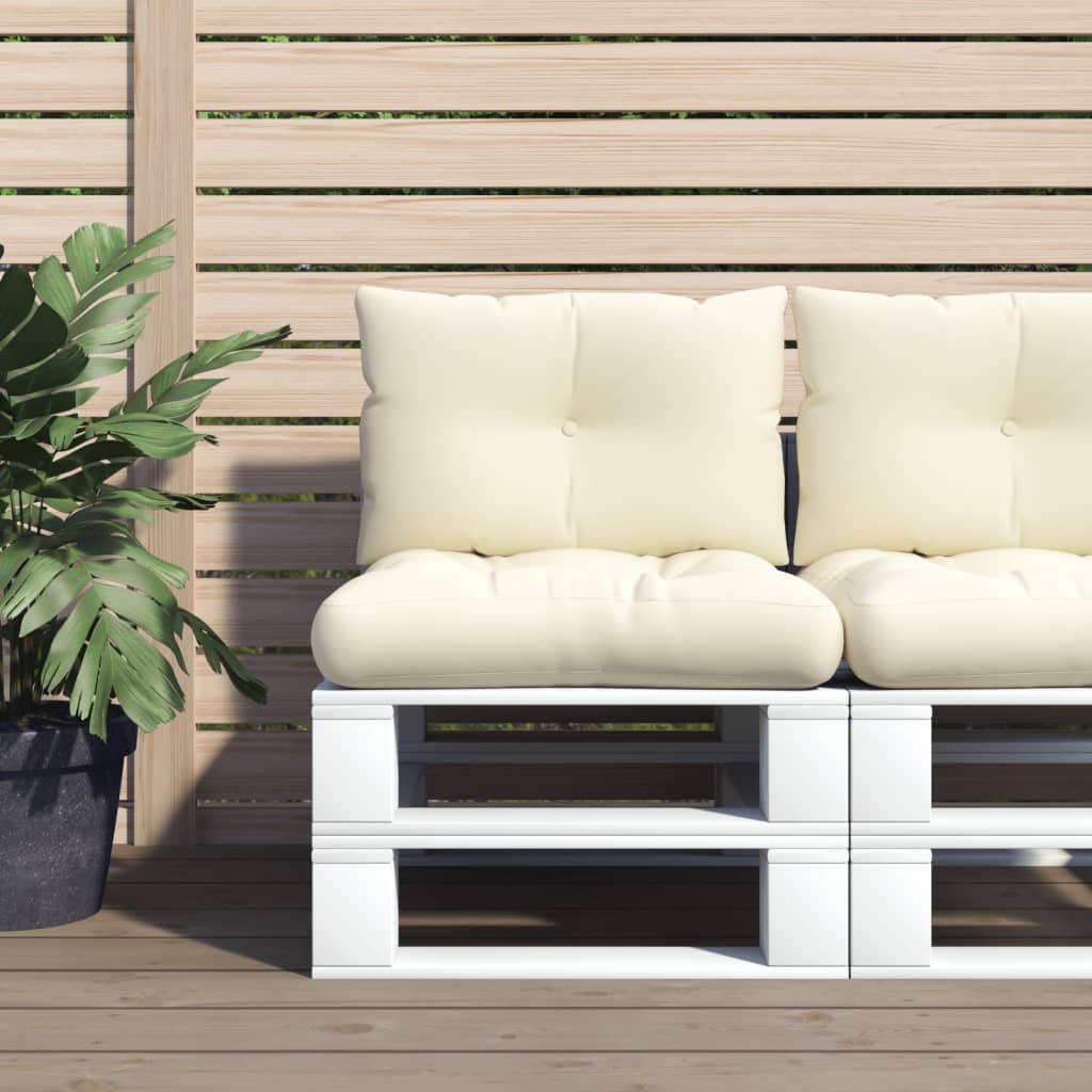 foto del prodotto cuscini per pallet 2 pz crema in tessuto